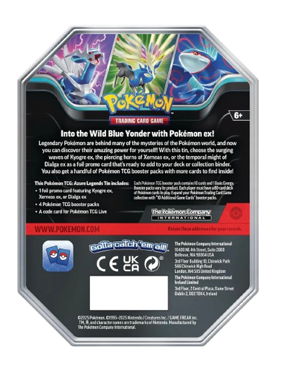 Pokemon TCG Azure Legends Tin Dialga EX Promo
